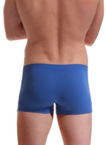 Хлопковые мужские трусы-боксеры (Размер: L) (Цвет: синий)