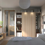 Шкаф - IKEA PAX/HASVIK/ПАКС/ХАСВИК ИКЕА, 66х200х201 см, светло-коричневый