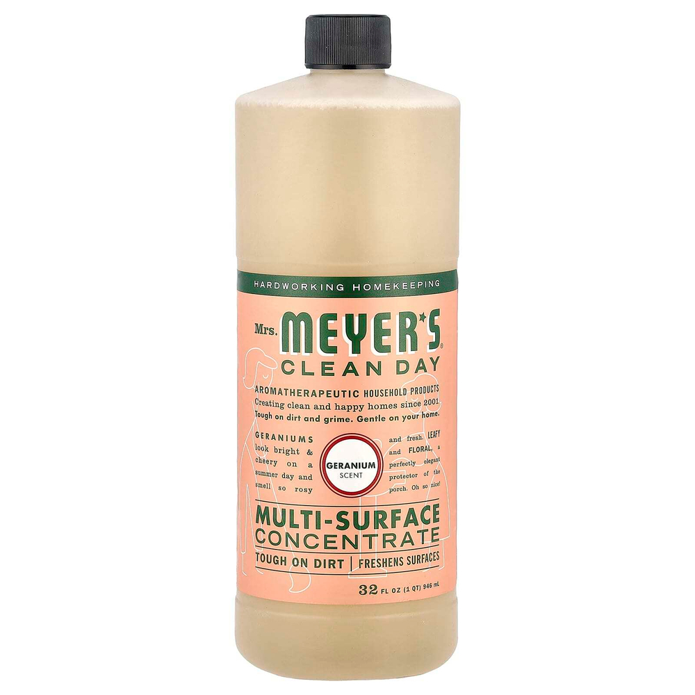 Mrs. Meyers Clean Day, универсальный концентрат, герань, 946 мл (32 жидк. унции)