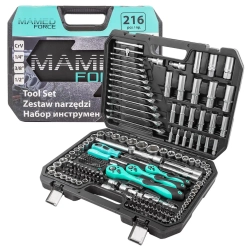 Набор инструментов 216пр. 1/4''3/8''1/2''(6гр.)(4-32мм) MAMEDFORCE MF-38841