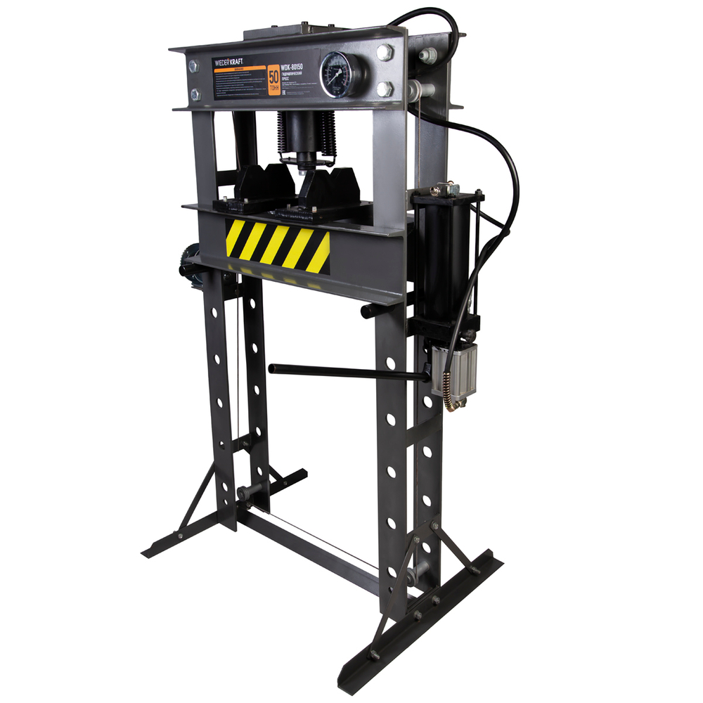 WDK-80150 50T  Пресс пневмогидравлический 50т, ход штока 175мм, раб. диапазон 0-890мм