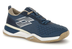 Мужские кроссовки теннисные Lotto Raptor Hyperpulse 100 III Clay - indigo blue/all white/irish beige