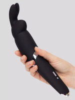 Черный вибратор Rabbit Rechargeable Wand Vibrator - 26,7 см. (Цвет: черный)