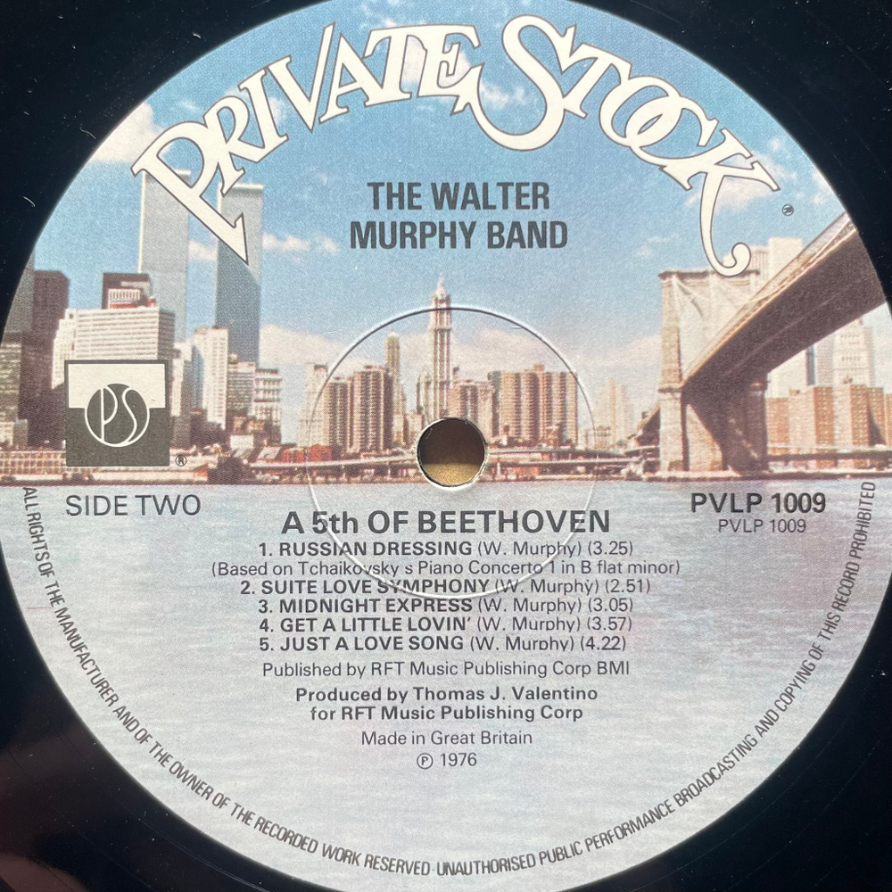 The Walter Murphy Band ‎– A Fifth Of Beethoven (Англия)