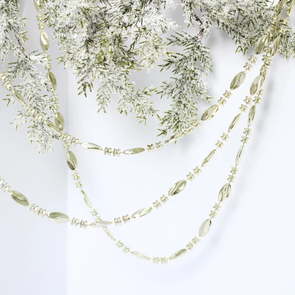 Бусы на ёлку 2м «Льдинка», Шампань