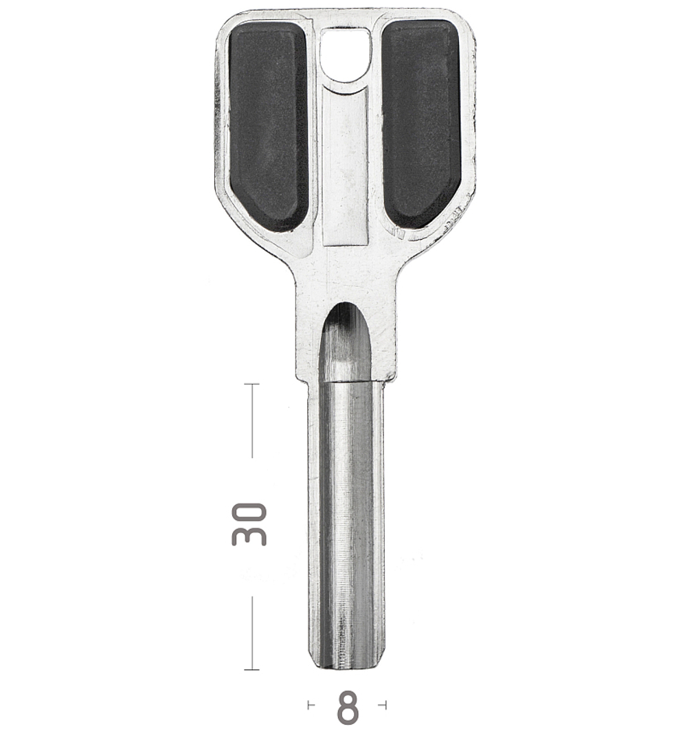 Заготовка вертикального ключа 10412 MSM-0 ПОЛУКРУГ 1П
