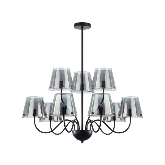 6570/9C MODERNI LN25 103 черный/дымчатый/металл/стекло Люстра потолочная G9 9*20W 220V SMOKY