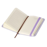 Записная книжка, А7, Alingar, 7БЦ, ПВХ (печать на мокром шелке), на резинке, клетка, 96 л., "Трендовые надписи", синий