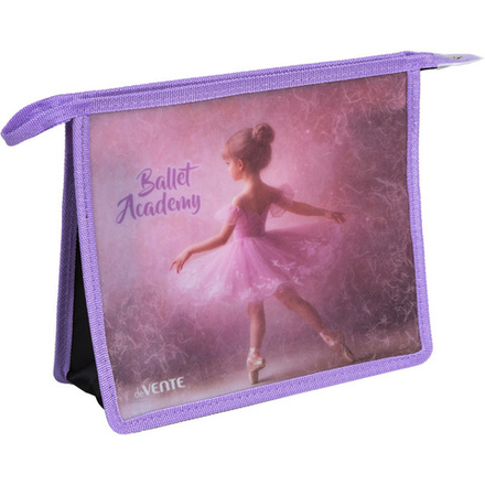 Папка д/тетрад. А5 (243x200x80) 1отд. молния сверху, пластик "Ballet Academy",тиснение фольгой