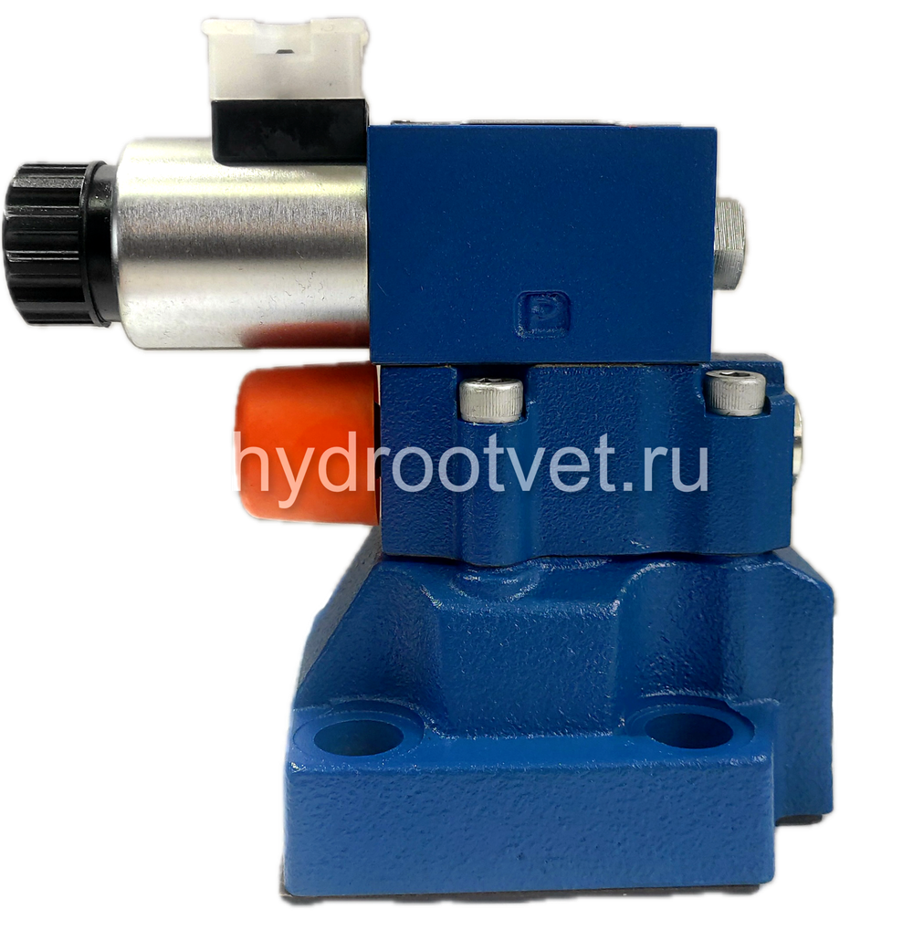 DBW20B2-5X/100CW110-50N9K4 - Предохранительный клапан Ду25 с давлением настройки до 100 бар, управление - X и Y - внутренние с разгрузкой B = открыт с электроуправлением W110