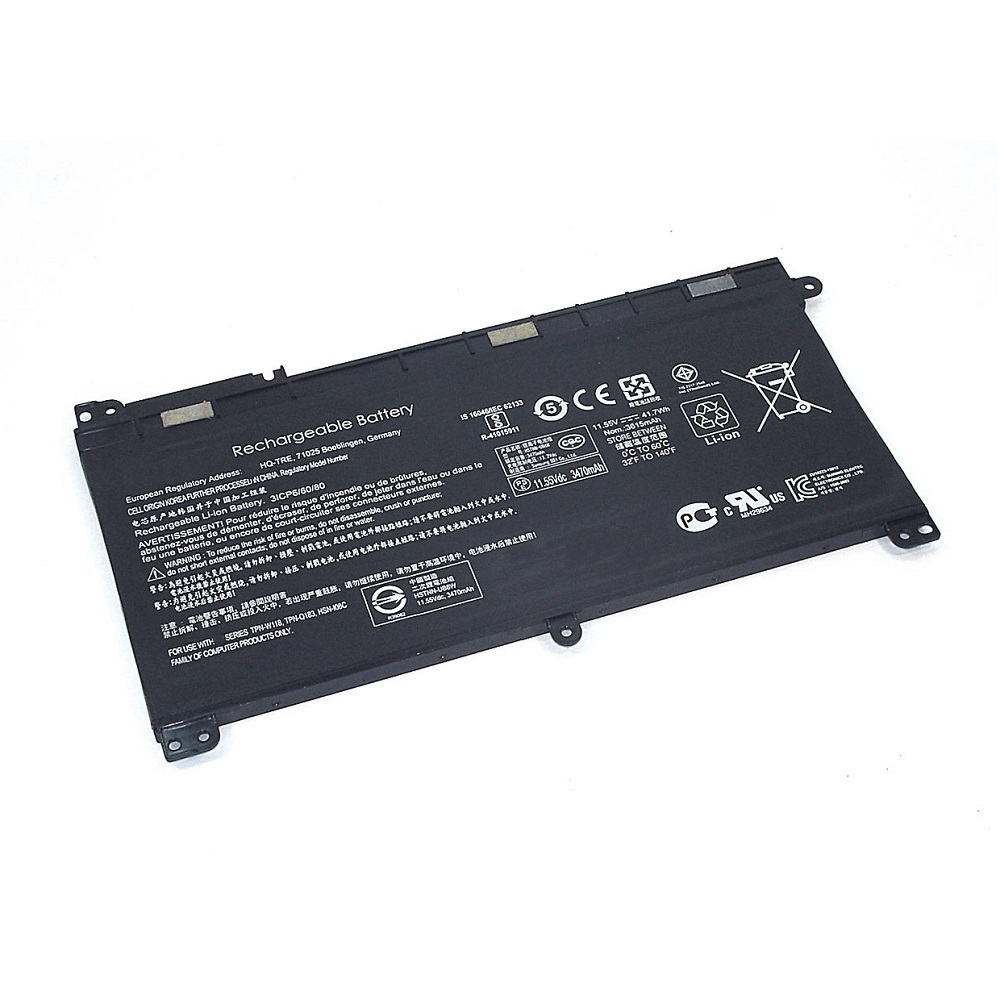 Аккумуляторная батарея для ноутбука HP Pavilion X360 (BI03XL) 11,55V 41,7Wh черная