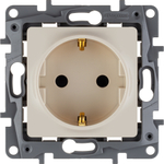 Розетка с заземлением без шторок 16А 250В слоновая кость ETIKA Legrand