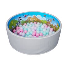 Сухой бассейн Romana Мир внутри "Сафари", 150 шариков (Розовый микс)