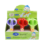 Ножницы детские Basir, с пластиковым лезвием, 12,8 см, ассорти