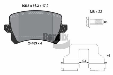 BENDIX Braking - BPD1082-BEN - Brake Pad Set, disc brake