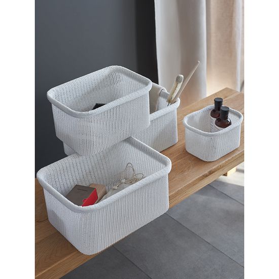 Набор из 4-х корзин для хранения sustainable collection, молочный