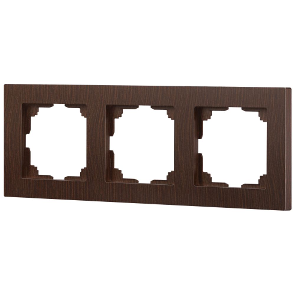 Рамка для розеток и выключателей Intro Accent 6-503-10 на 3 поста, СУ, венге