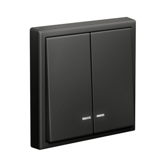 Выключатель 2-кл. ArtGallery (сх. 5а) 10AX с подсветкой механизм базальт SE GAL001453