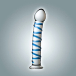 Прозрачный стеклянный фаллоимитатор - 17,5 см. (Цвет: прозрачный)