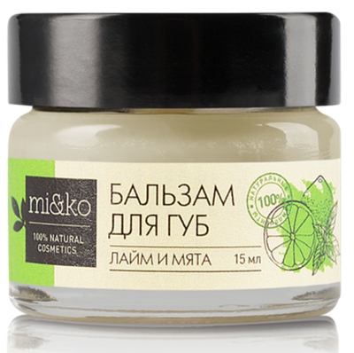 Бальзам для губ Mi&Ko Лайм и мята бактерицидный 15 мл