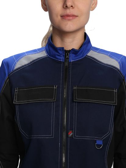 Костюм женский "Формула-1" (куртка+брюки) т.синий/васильковый/черный