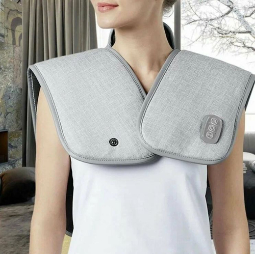 Вибромассажная накидка для шеи, спины и плеч c подогревом