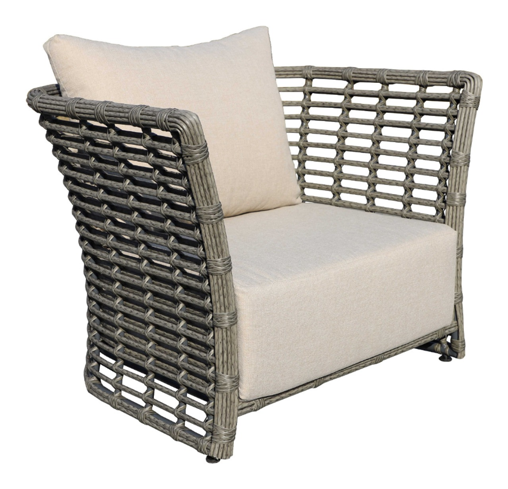 "Валенсия" кресло из искусственного ротанга, цвет серый