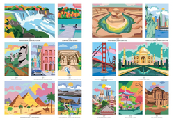 Раскраска по номерам Hachette Voyages autour du monde - Le Routard — Путешествие по миру, 112 стр. (предзаказ 10.09.2025)