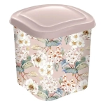 Емкость для сыпучих продуктов 1,8л с декором (бежевый)