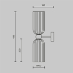 Настенный светильник (бра) Maytoni MOD302WL-02CG