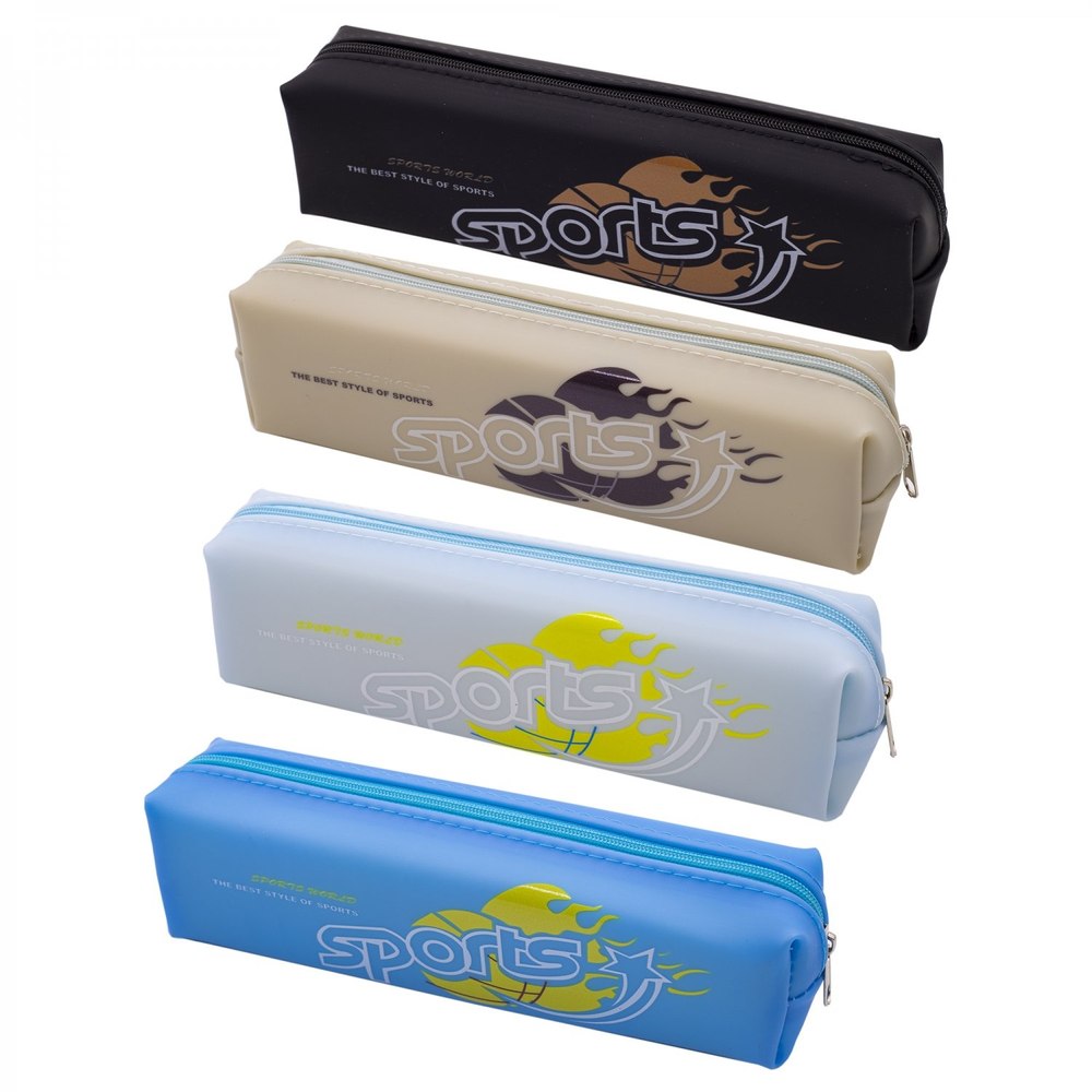 Пенал - косметичка Alingar, ПВХ, молния, 60 х 210 мм, "Sports world", ассорти