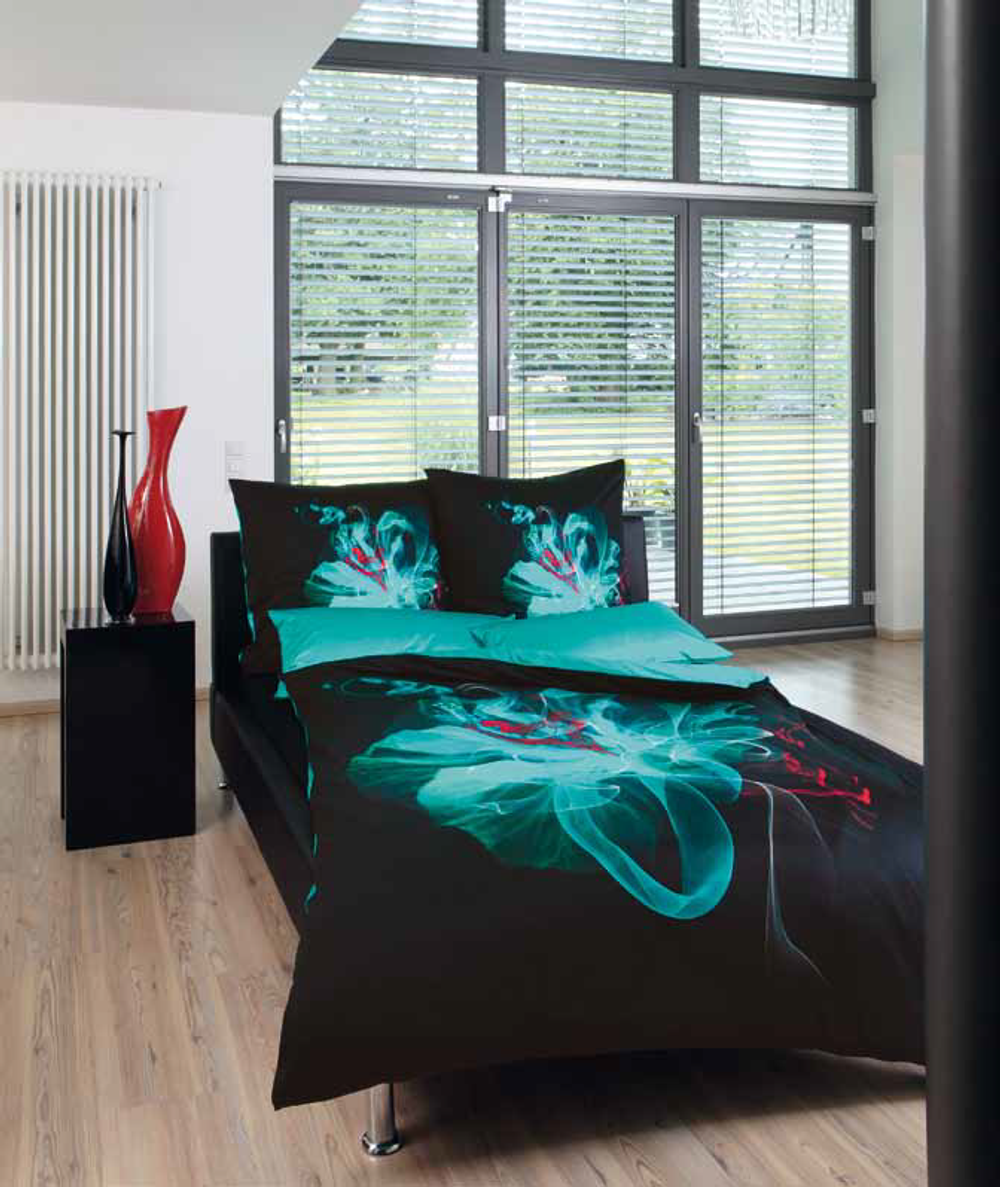 Постельное белье 1.5 спальное Estella Akzent in Rot черное