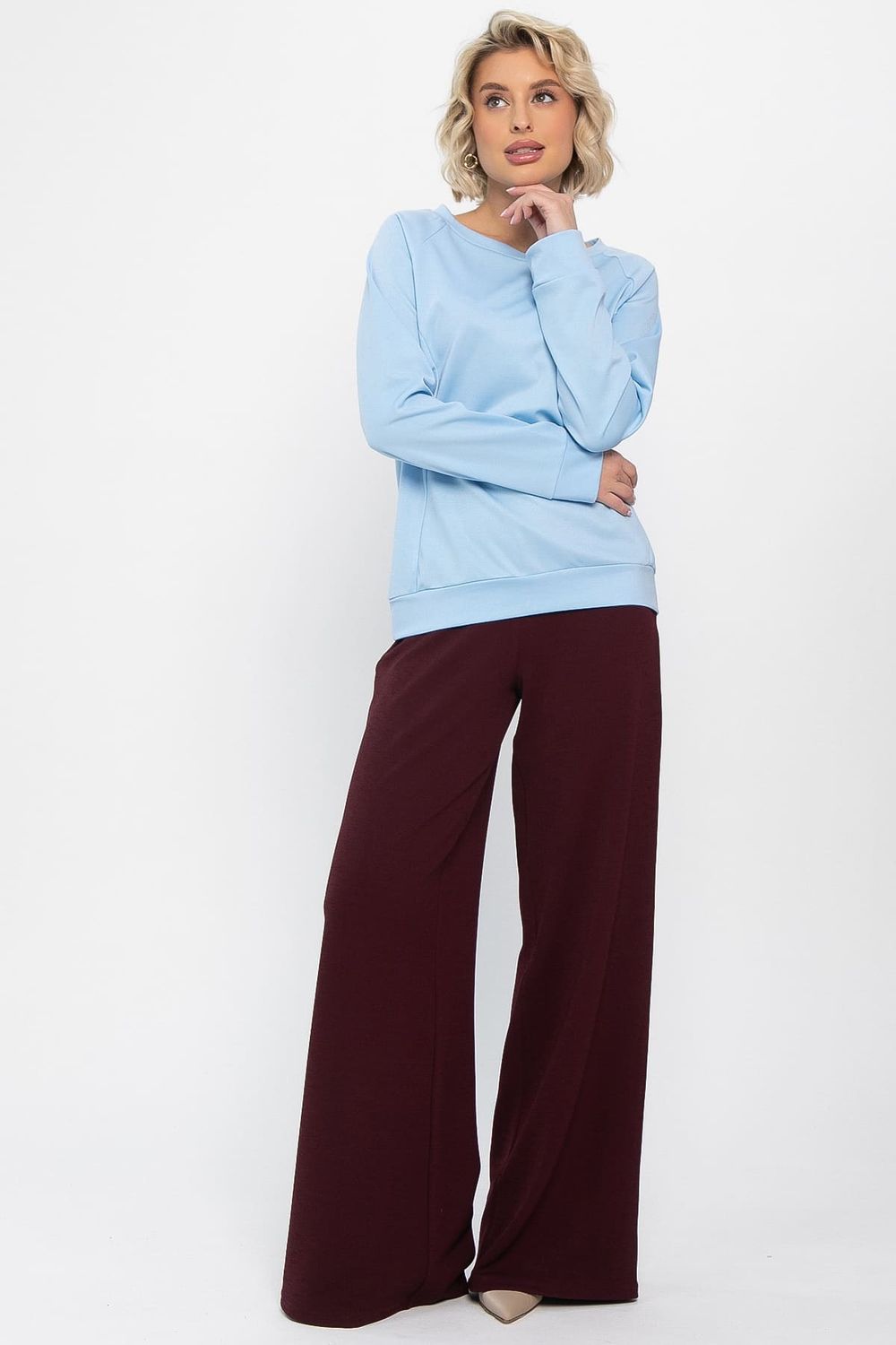 Костюм трикотажный Бергамо (голубой/бордо) К14654-10М LT Collection