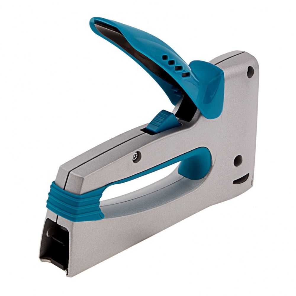 Степлер мебельный, алюминиевый корпус,регулировка удара, тип скобы 13, 53, 300, 6-16мм// Gross 41002
