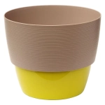 Горшок цветочный с вкладкой Валенсия 2,5л Фраппе-Фисташковый D17,5, Н14,5