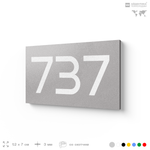 Номер на дверь 737, табличка на дверь для офиса, квартиры, кабинета, аудитории, склада, серая 120х70 мм, Айдентика Технолоджи
