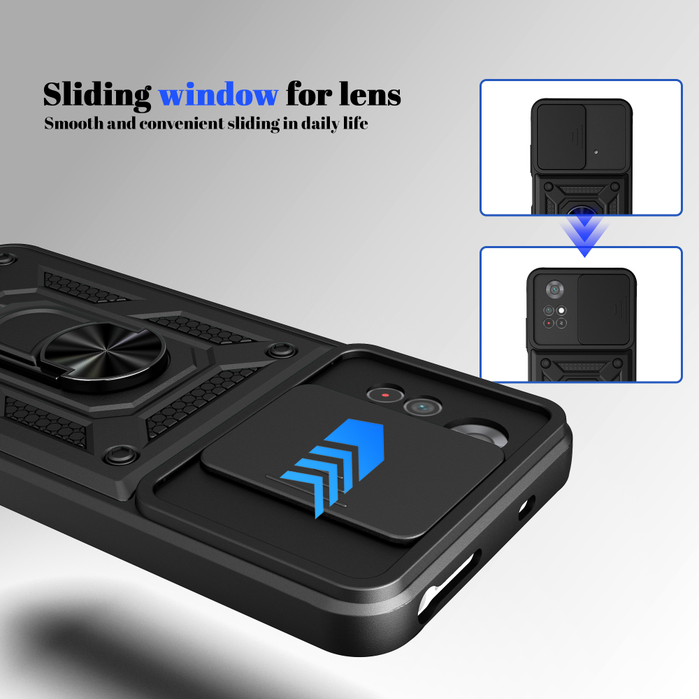 Чехол с кольцом Bumper Case для Xiaomi Poco M4 Pro 4G