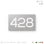 Номер на дверь 428, табличка на дверь для офиса, квартиры, кабинета, аудитории, склада, серая 120х70 мм, Айдентика Технолоджи