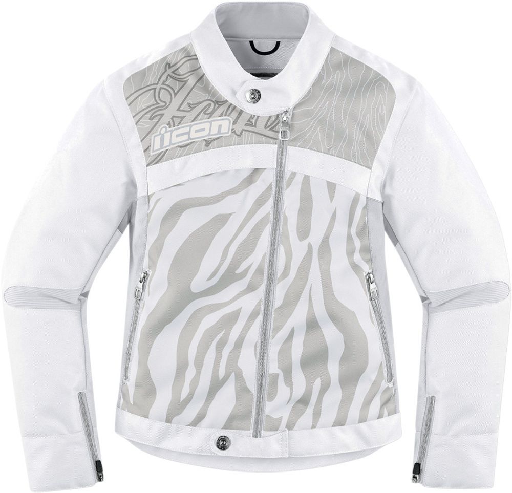Мотокуртка - ICON HELLA 2 (женская, текстиль, белая)