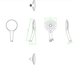 Ручной душ 3-режимный Bravat Fresh