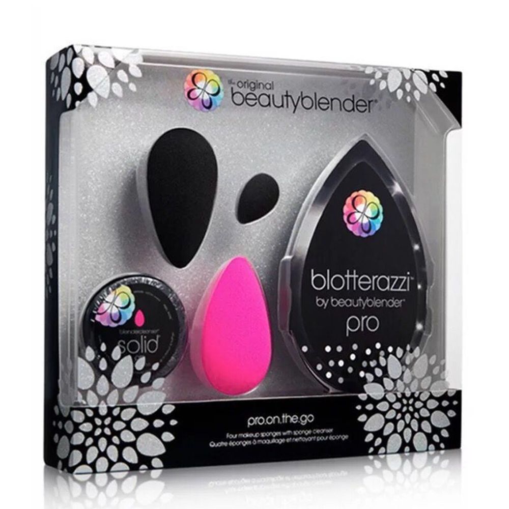 Набор спонжей для макияжа + очищающее средство BEAUTYBLENDER the Original Pro.on.the.go 4 шт