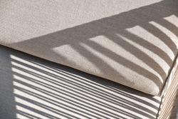 "Канны" лаунж-зона 4-местная из роупа со столиком "Канны" цвета "дуб", основание дуб, роуп бежевый