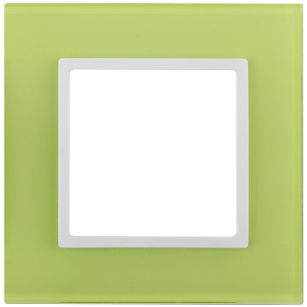14-5101-26 ЭРА Рамка на 1 пост, стекло, Эра Elegance, лайм+бел | 