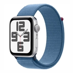 Apple Watch SE 2023, 44 мм, алюминий цвета "серебро", Winter Blue Sport Loop