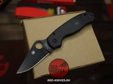 Реплика ножа Spyderco Para 3 LTW - черная рукоять, черный клинок