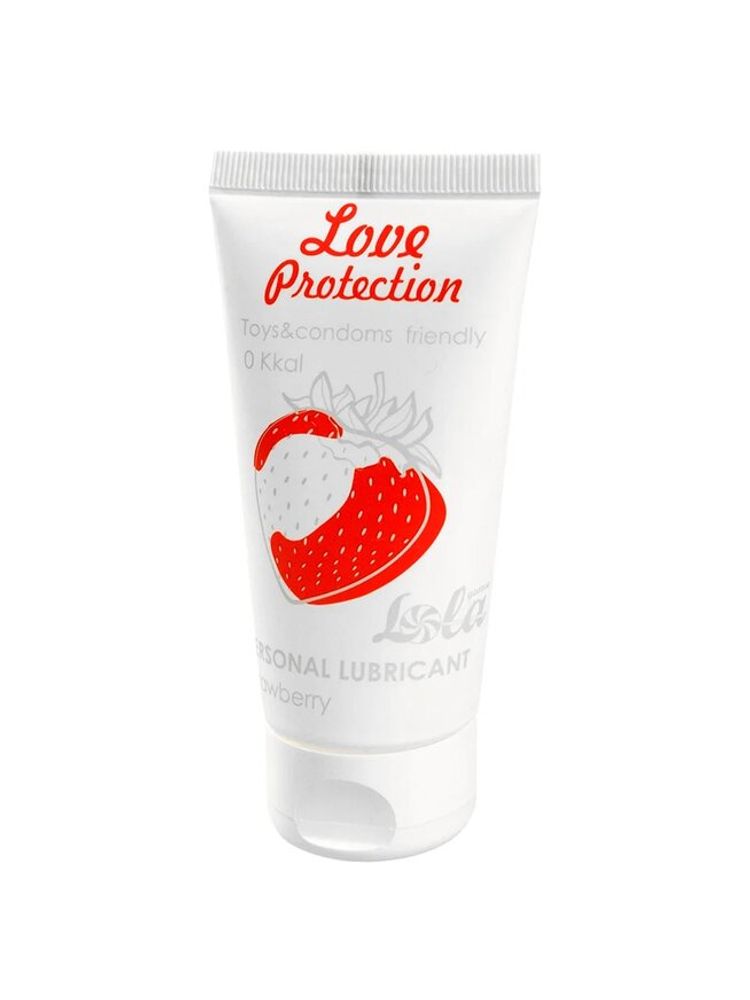 СЪЕДОБНЫЙ ЛУБРИКАНТ LOLA GAMES LOVE PROTECTION STRAWBERRY 50ML