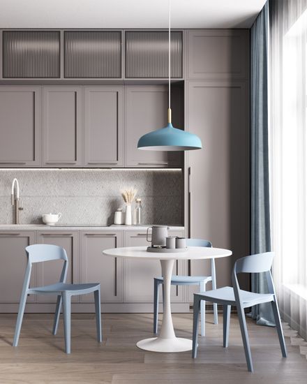 Стул Moris пластик голубой