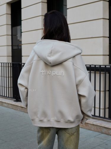 Худи на молнии в бежевом цвете