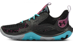 Under Armour Spawn 3 low-cut retro basketball shoes for men and women in the same style black