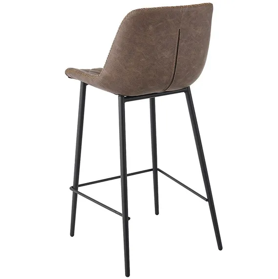 Полубарный стул Narro 66 см, коричневый на черных металлических ножках | Купить в Hallberg.ru
